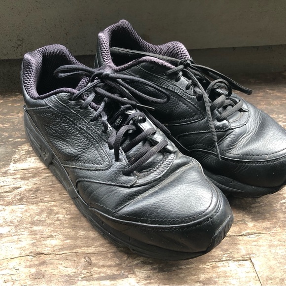Brooks Addiction Walker Mens Black Leather Running Shoes Sneakers Size 10.5(2E) - Picture 4 of 10